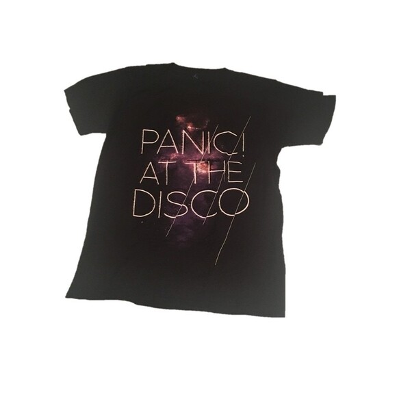 Tultex t-shirt Women Medium black pink Panic At The Disco band tee Music Classic - Picture 1 of 6
